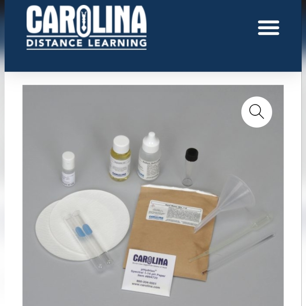 new CAROLINA Saponification Of Fatty Acids kit HOMESCHOOL HS science Experiment